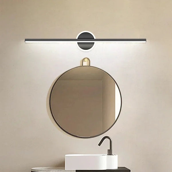 Applique Murale LED Moderne pour Salle de Bain et Toilettes – Lumière Noire et Dorée