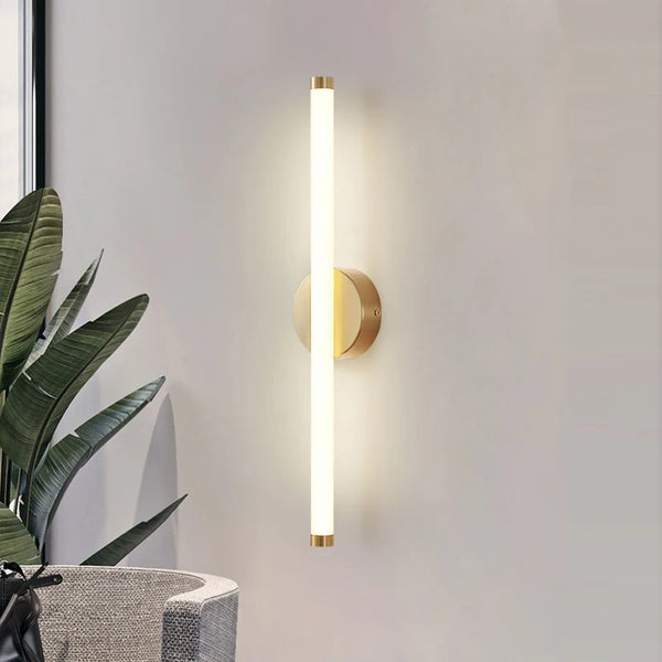 Lampe Murale LED Moderne – Applique Murale en Aluminium et Acrylique pour Salon, Chambre à Coucher et Décoration d’Intérieur, Éclairage Doré Sconce