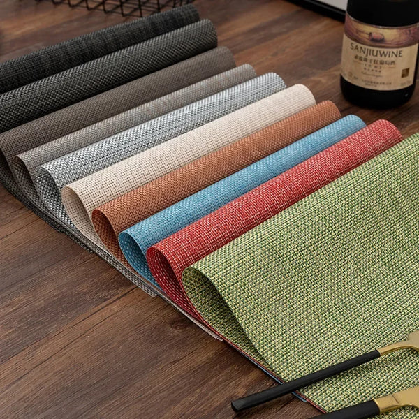 Set de Nappes en Vinyle pour Table - Placemats Washables et Durables pour Maison, Hôtel et Parties