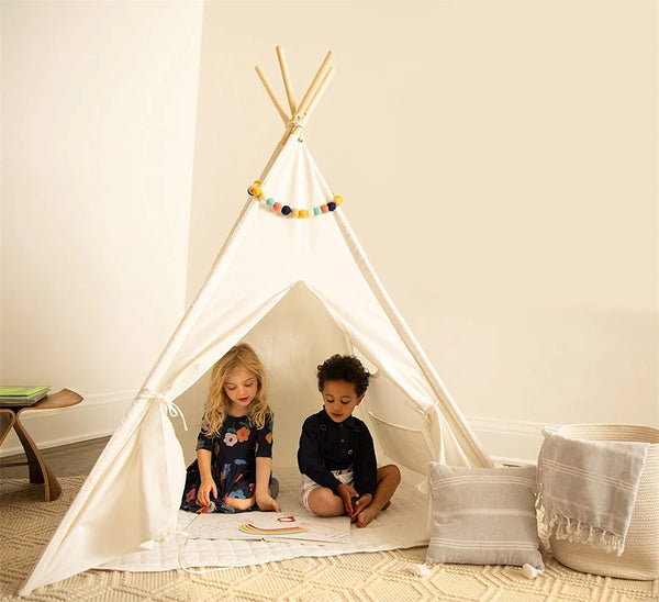 Tente Tipi pour Enfants - Maison de Jeu Portable - Tente Teepee pour Enfants - Château de Fille - Espace de Jeu Créatif