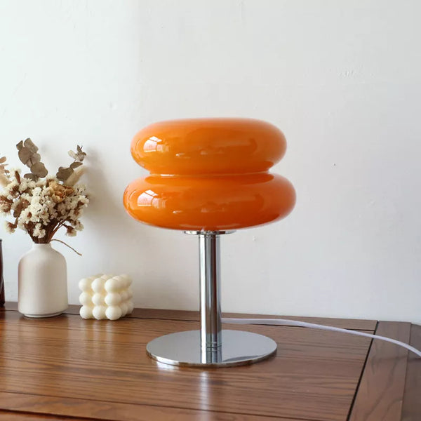 Lampe de Table Macaron en Verre - Lampe d’Ambiance à Dimmable Trichromatique pour Salon et Chambre