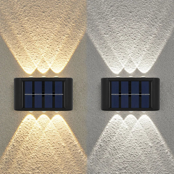 Lampes Solaires Extérieures 6LED - Éclairage Mural d’Ambiance avec Contrôle de Lumière Haut et Bas, Décoration pour Jardin, Balcon, Terrasse, Halloween