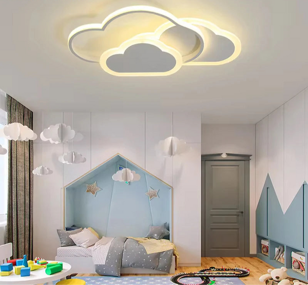 Lampe de Plafond LED Moderne en Forme de Nuage - Éclairage Créatif pour Chambre d’Enfant, Étude et Lecture