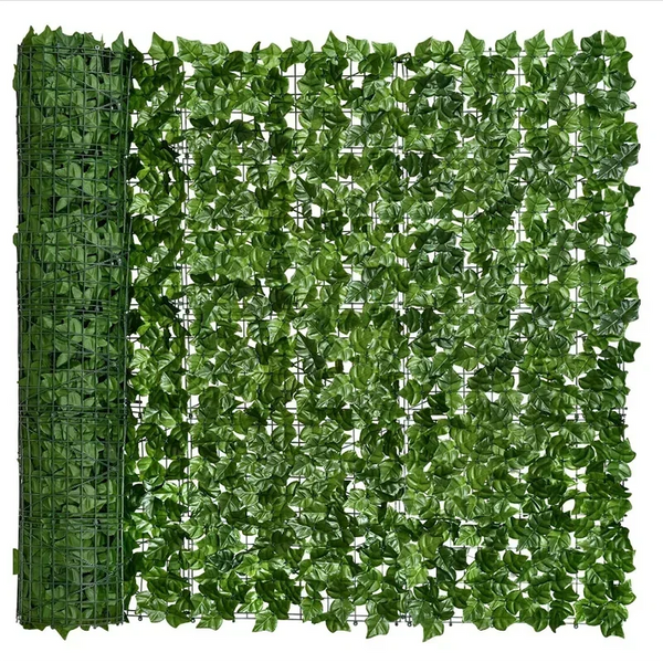 Panneau de Clôture en Lierre Artificiel 40x60cm – Plante en Feuilles Vertes Synthétiques, Écran de Privacité pour Jardin, Balcon, Intérieur, Extérieur